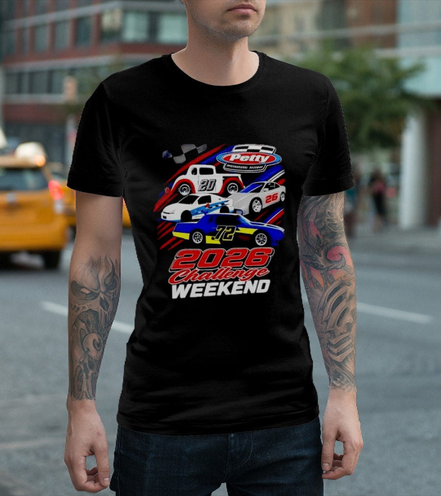 Petty International Raceway 2026 Challenge Weekend Race Cars 20 26 72 T-Shirt
