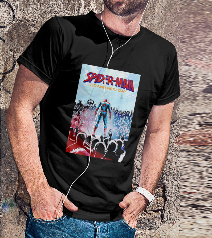 Spider Man Brand New Day Crowd Marvel T-Shirt
