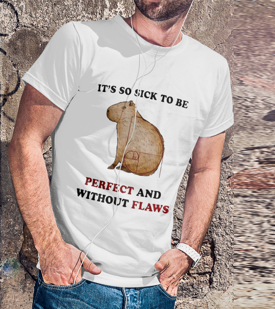 Capybara It's So Sick To Be Perfect And Without Flaws Fibonacci Spiral T-Shirt