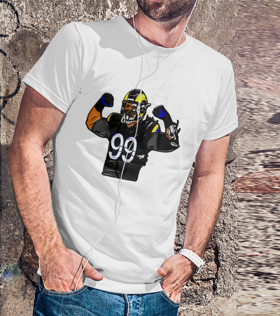 Los Angeles Rams Cyborg Player Cyber Beast 99 Football T-Shirt