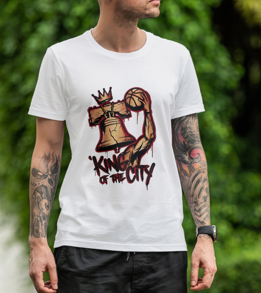 King Of The City Lebron James Basketball Philadelphia 76ers NBA 2026 T-Shirt