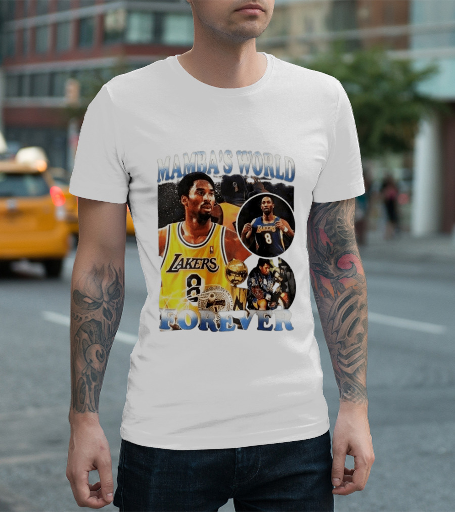 Mamba's World Forever Lakers Kobe Bryant 8 T-Shirt