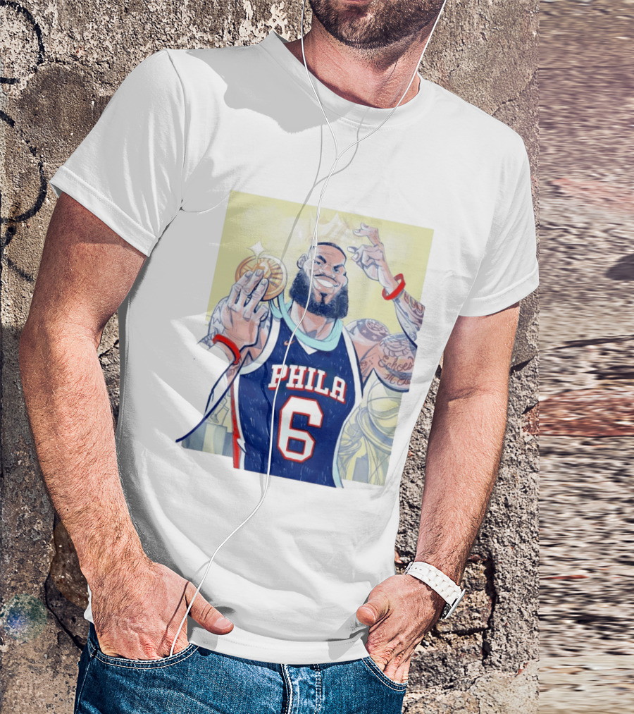 LeBron James Phila 6 Caricature NBA T-Shirt