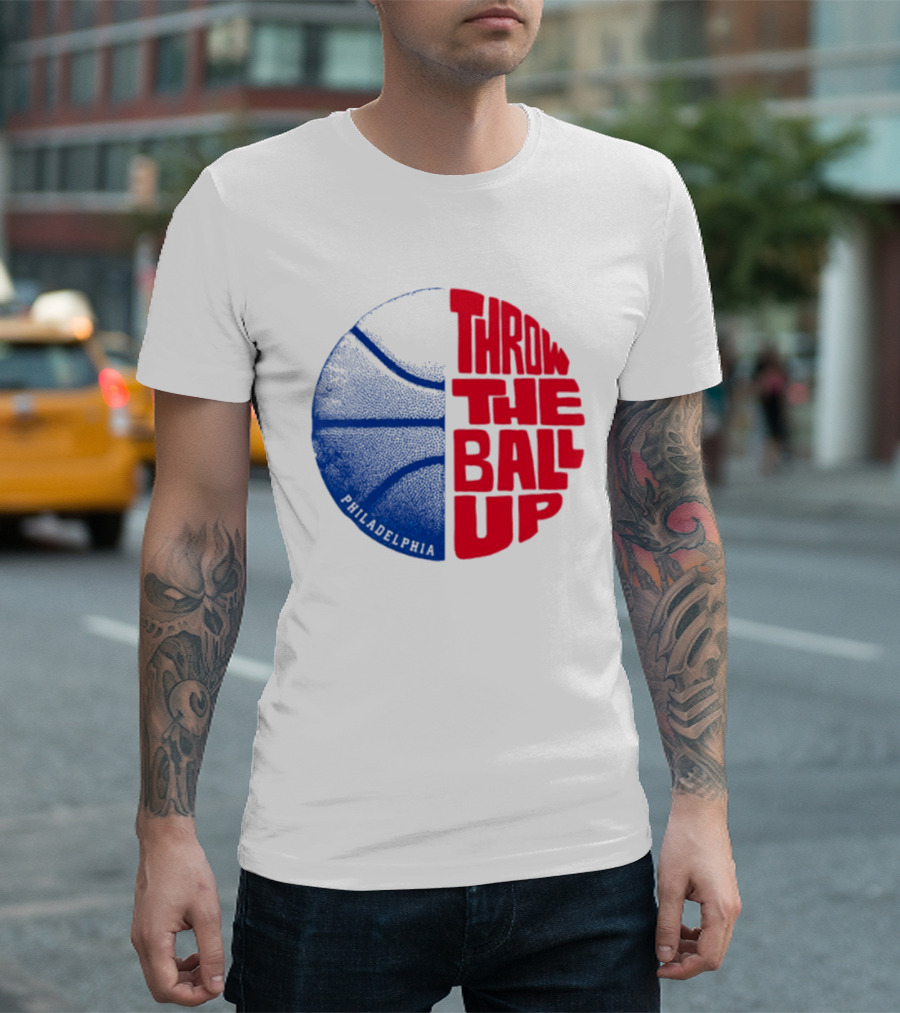 LeBron James Philadelphia 76ers Throw The Ball Up Basketball T-Shirt