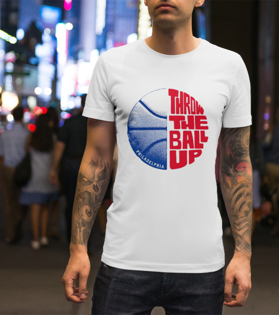 LeBron James Philadelphia 76ers Throw The Ball Up Basketball T-Shirt