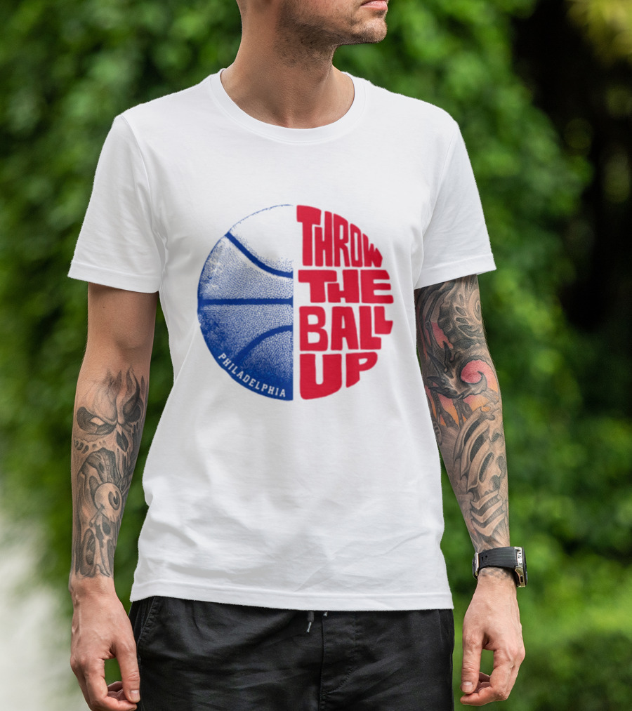 LeBron James Philadelphia 76ers Throw The Ball Up Basketball T-Shirt