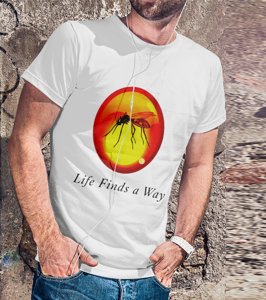 Mosquito In Amber Life Finds A Way Jurassic Park T-Shirt