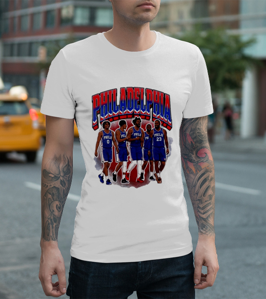 Philadelphia Basketball Starting 5 PHILA 23 0 T-Shirt