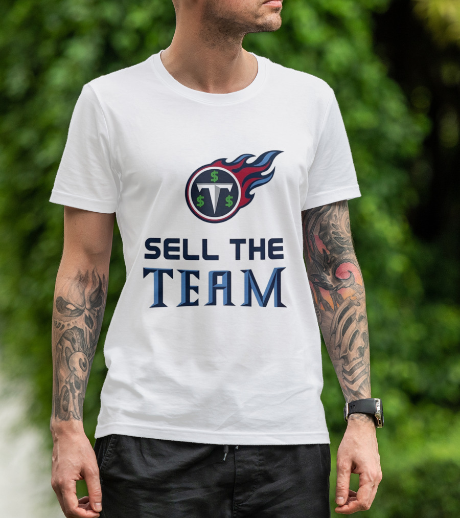 Tennessee Titans Sell The Team Dollar Symbol Flame T-Shirt