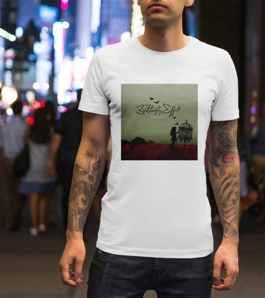 The Butterfly Effect IMAGO Silhouette With Birdcage And Butterflies T-Shirt