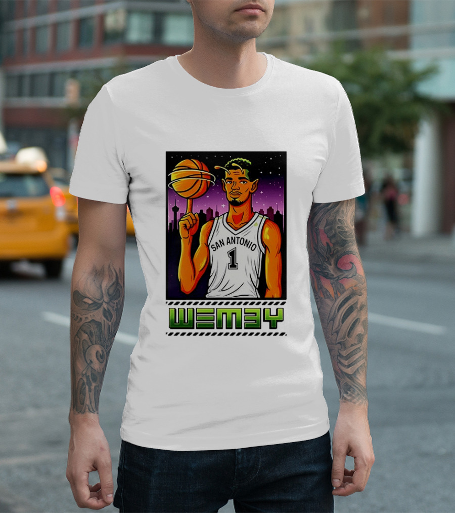 Wemby No 1 San Antonio Basketball Alien T-Shirt