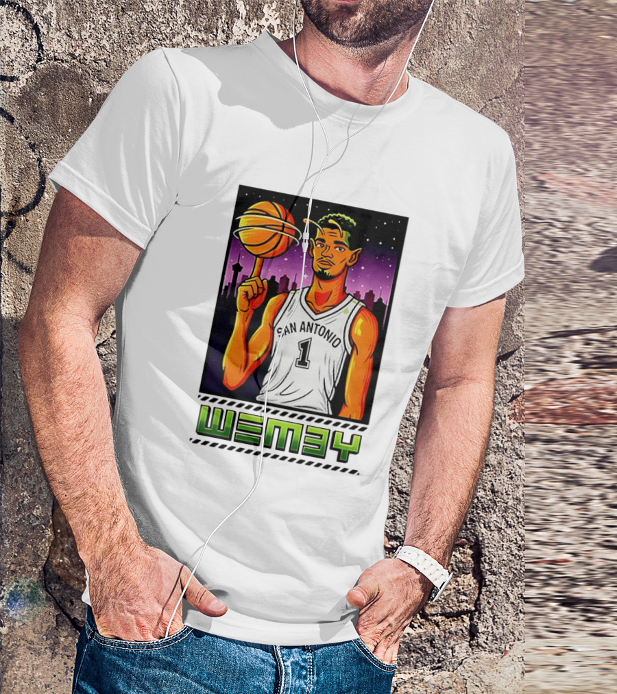 Wemby No 1 San Antonio Basketball Alien T-Shirt