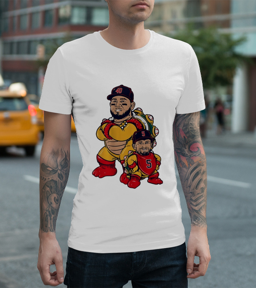 Bowser And Mini Bowser Willson Contreras Caleb Durbin Boston Red Sox T-Shirt