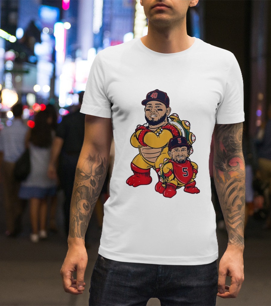 Bowser And Mini Bowser Willson Contreras Caleb Durbin Boston Red Sox T-Shirt