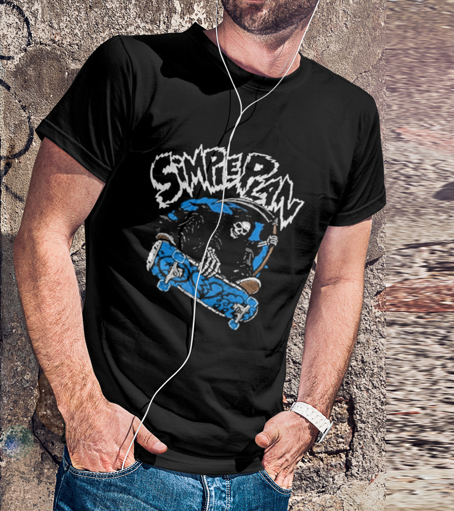 Simple Plan Skeleton Skater With Scythe 2026 T-Shirt