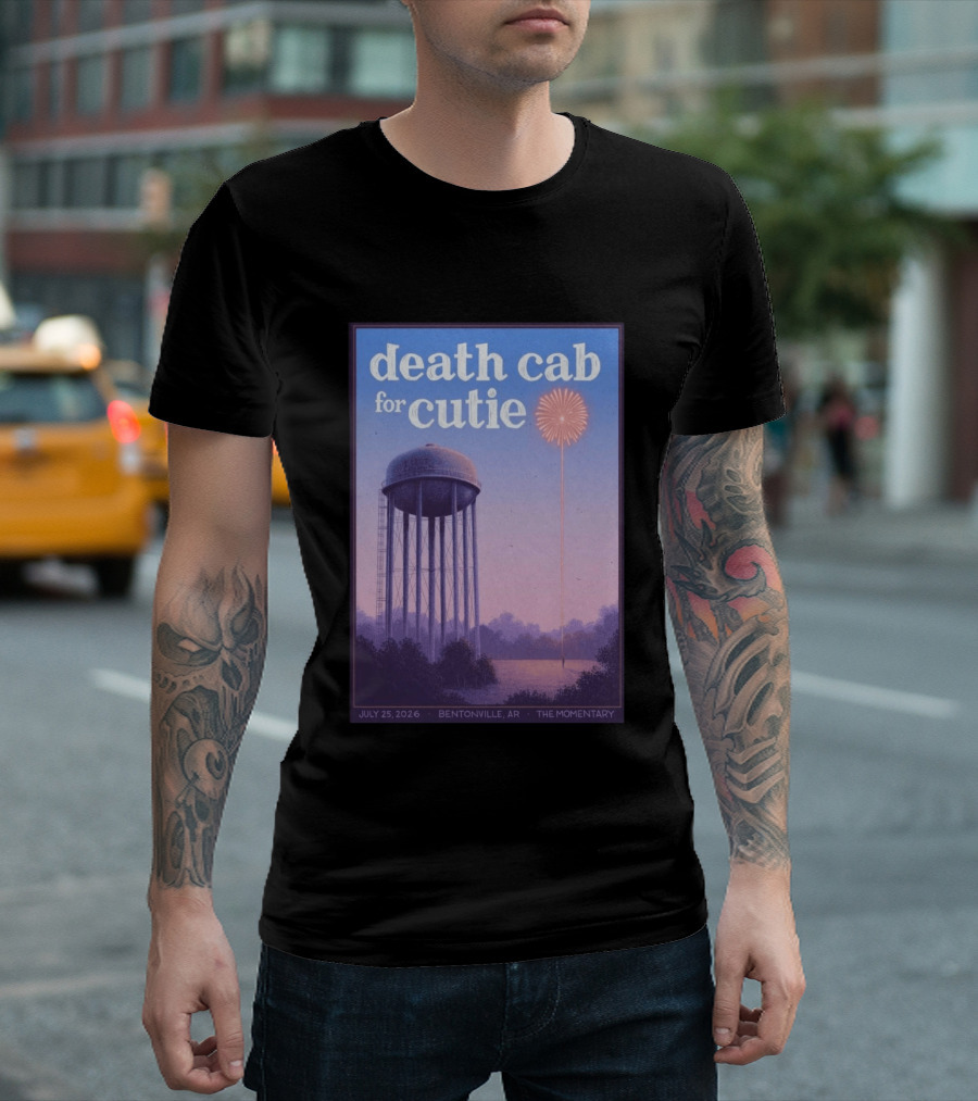 Death Cab For Cutie July 25 2026 The Momentary Bentonville AR Water Tower Firework T-Shirt