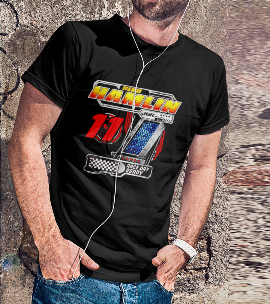 Denny Hamlin Joe Gibbs Racing 11 Race Day Ready Checkerboard Speedometer T-Shirt