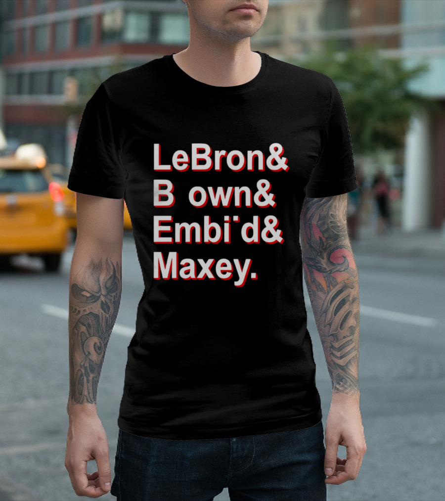 LeBron Brown Embiid Maxey Philadelphia 76ers NBA 2026 T-Shirt