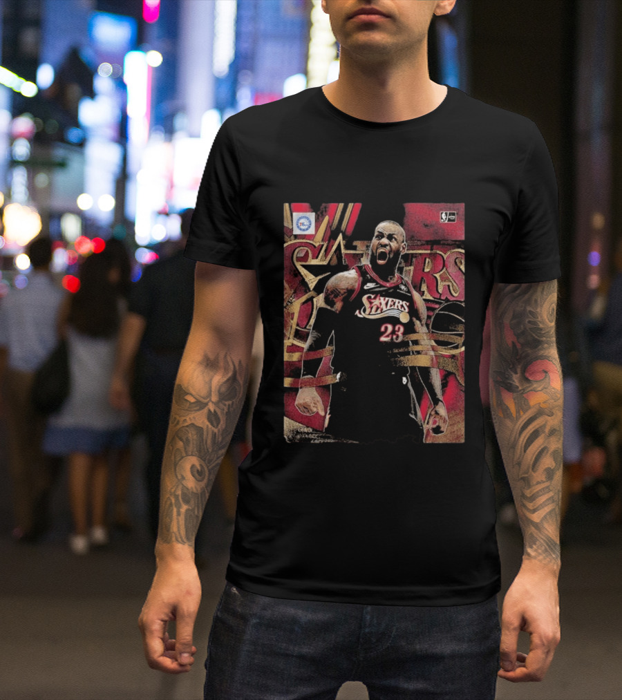 Lebron James Joins Philadelphia 76ers Number 23 NBA Team Jersey T-Shirt