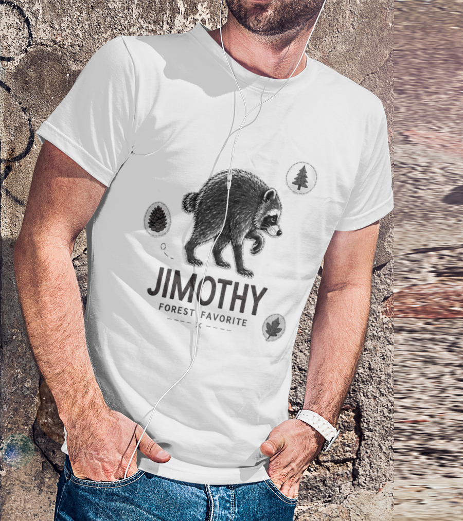 Jimothy Forest Favorite Bear Silhouette And Trees T-Shirt
