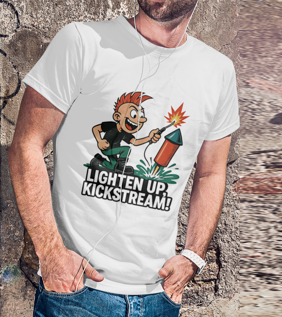 Lighten Up Kickstream Fireworks Rocket Blast T-Shirt