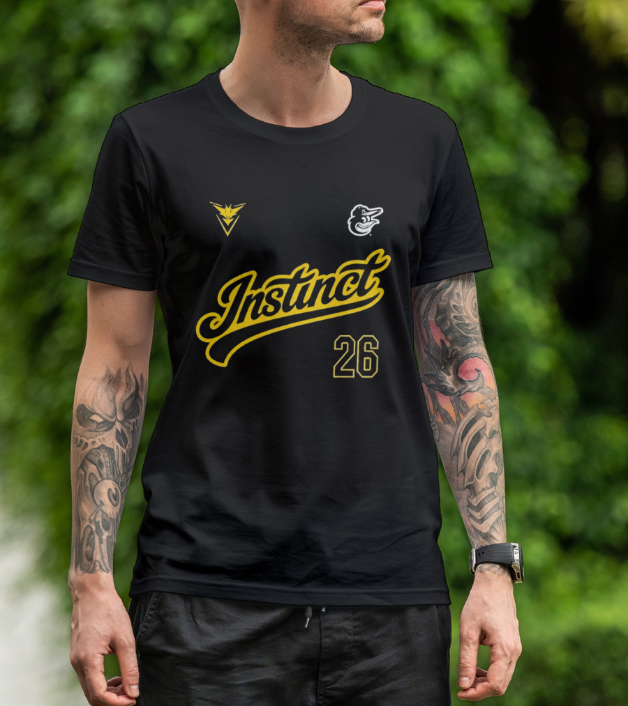 2026 Instinct Orioles Pokémon GO Night Team Yellow 26 T-Shirt