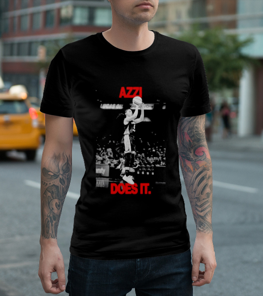 Azzi Fudd Azzi Does It WNBA Basketball Player Jump Shot T-Shirt
