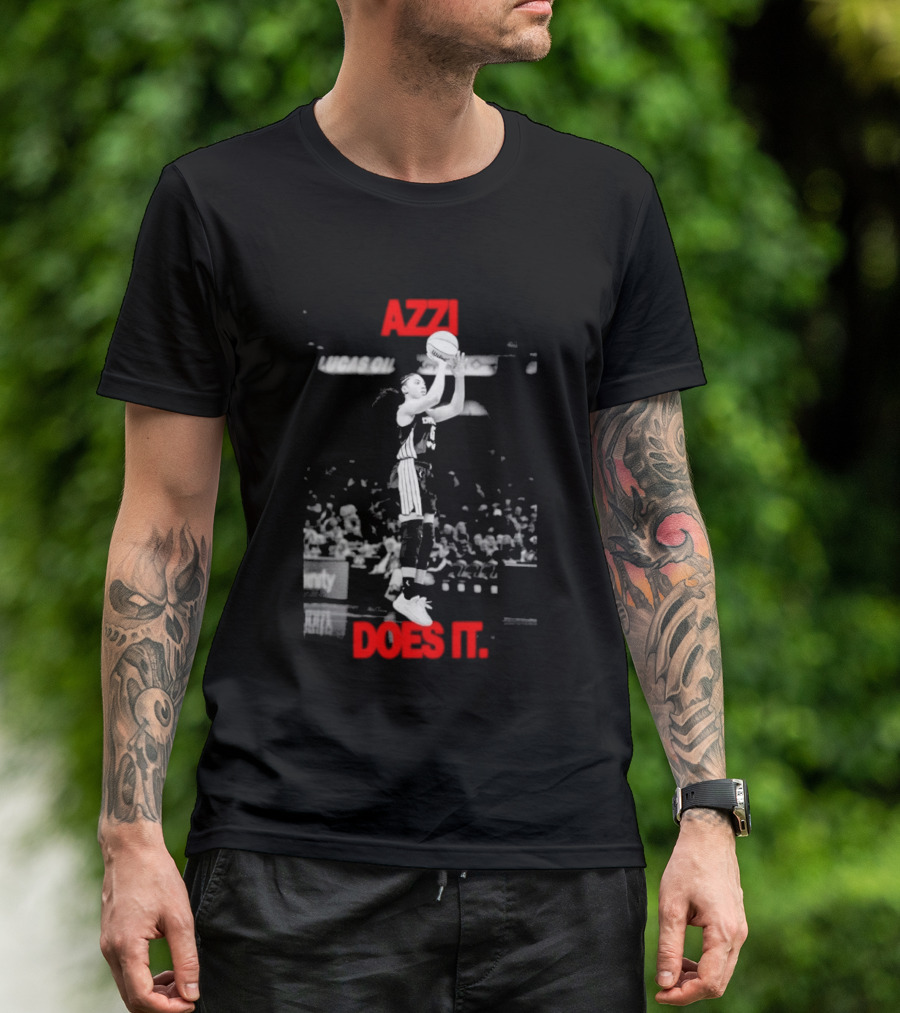 Azzi Fudd Azzi Does It WNBA Basketball Player Jump Shot T-Shirt