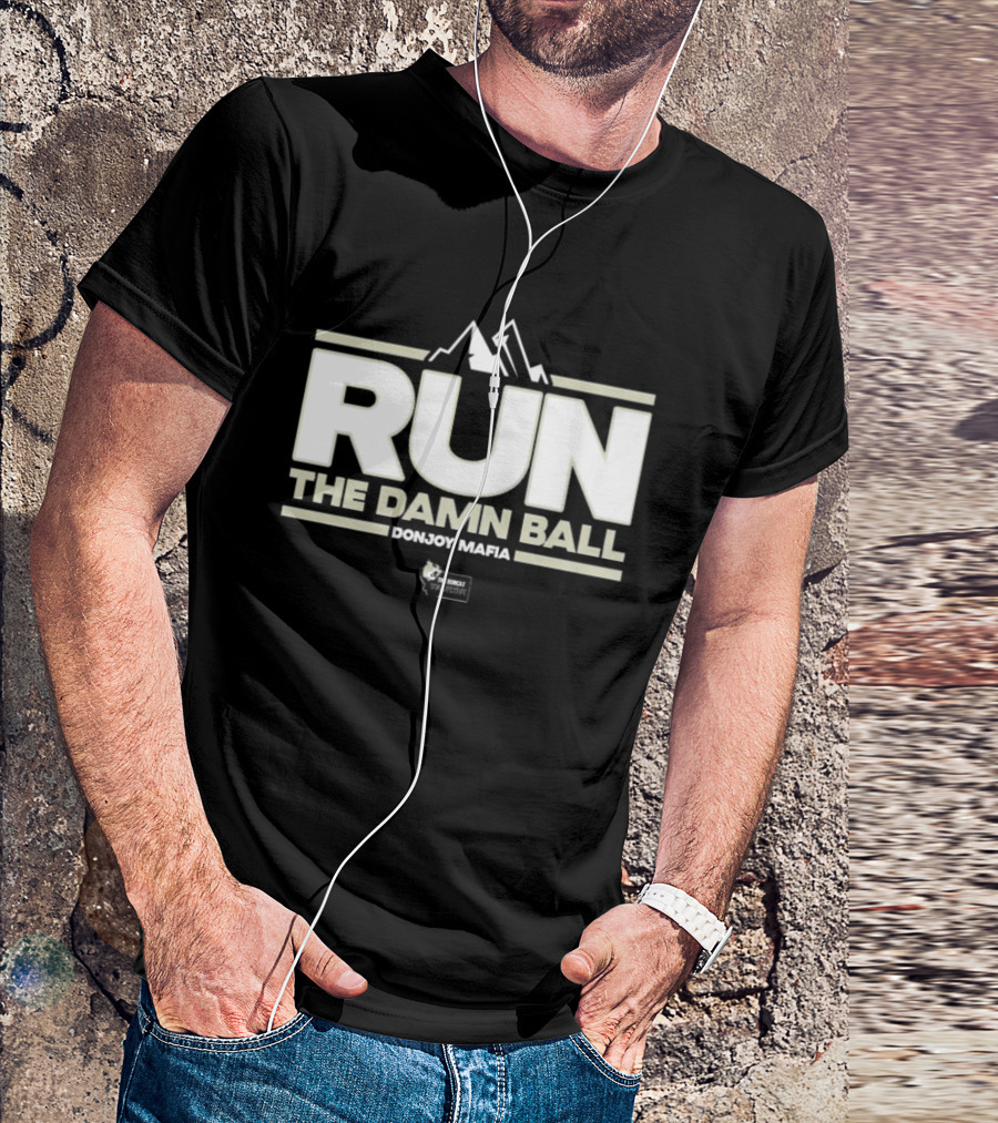 RUN THE DAMN BALL Bobcat Collective Montana Football T-Shirt