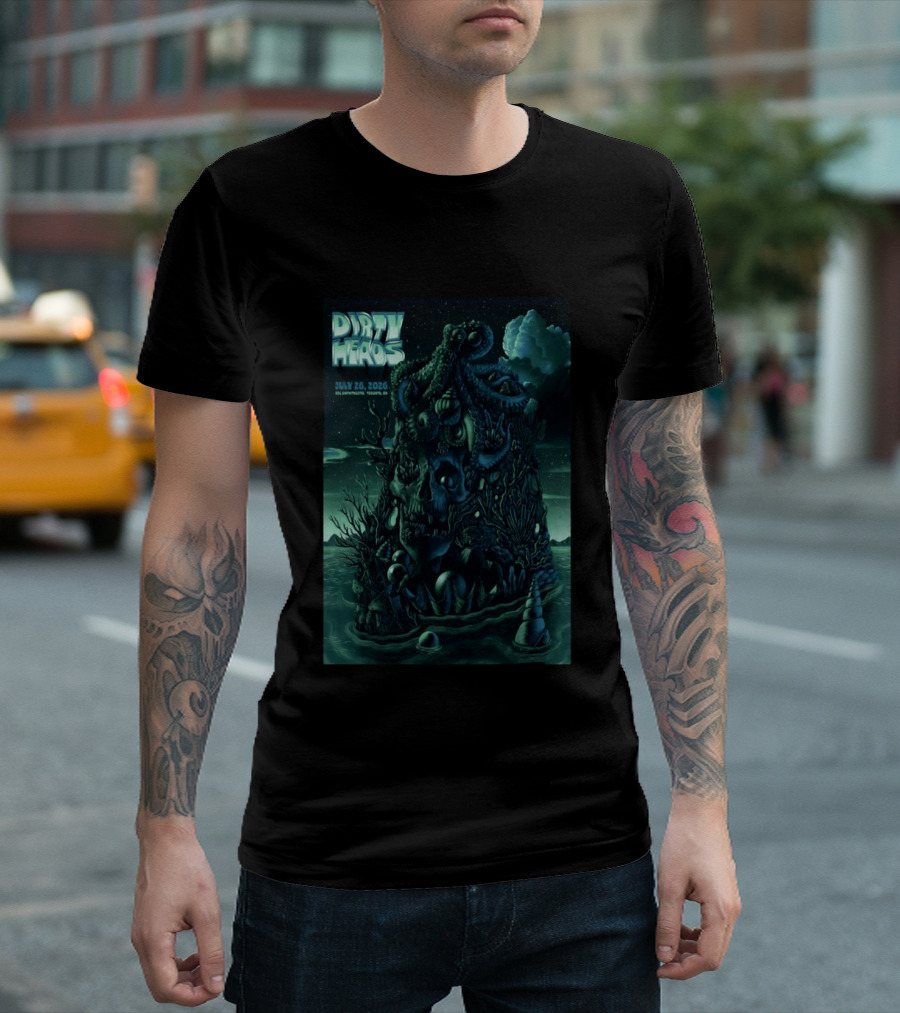 Dirty Heads Toronto Concert Skull Octopus July 26 2026 RBC Amphitheatre T-Shirt