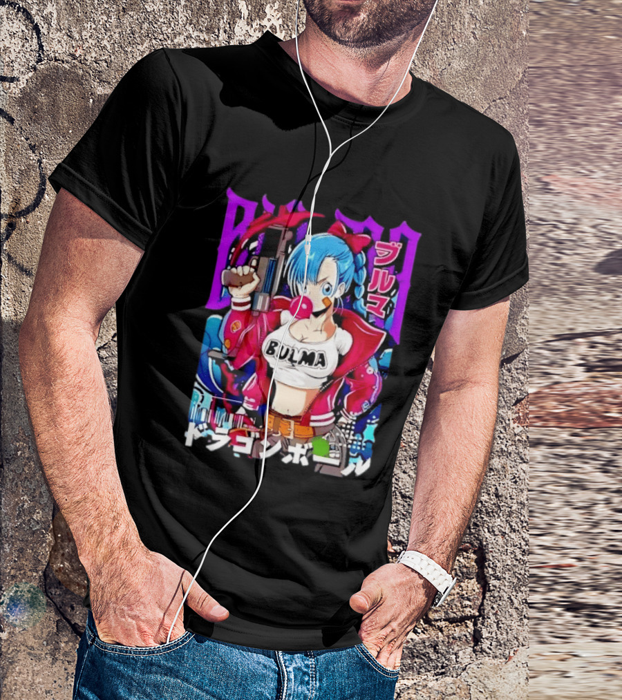 Bulma Dragon Ball Bulma Anime Manga Character Japan Kanji Street T-Shirt