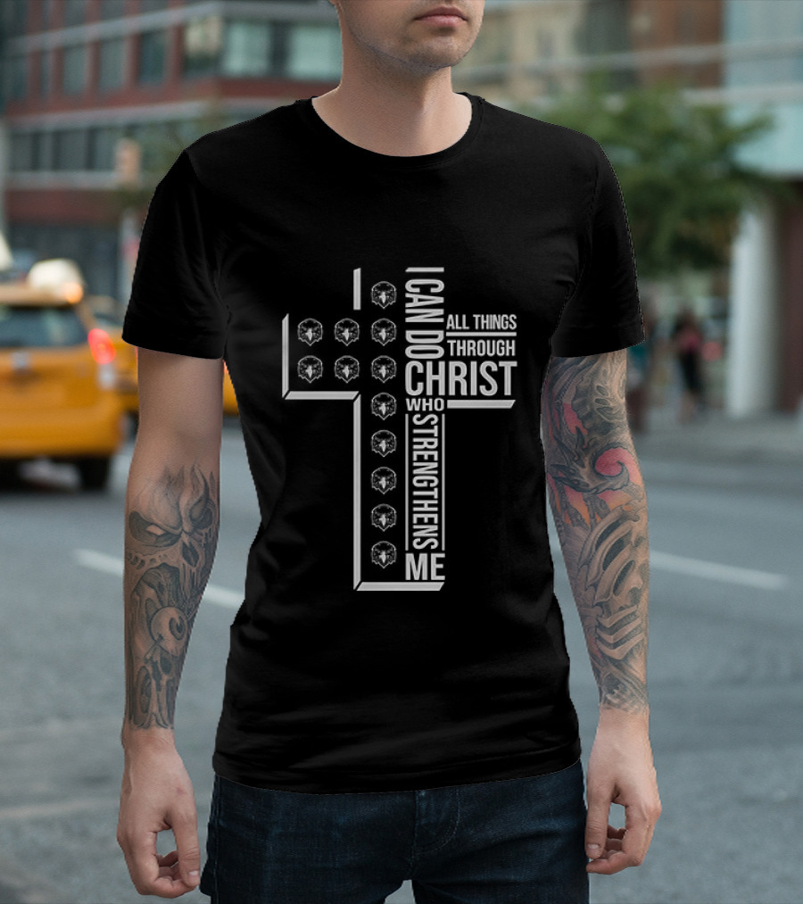 Canyon Ridge Middle School I Can Do All Things Through Christ Who Strengthens Me Cross T-Shirt