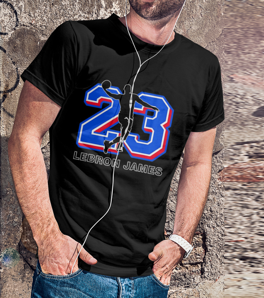 LeBron James 23 Basketball Dunk T-Shirt