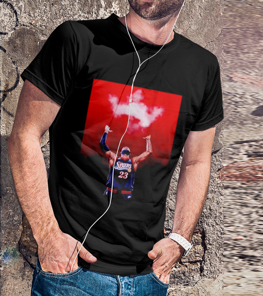 Philadelphia 76ers LeBron James Number 23 Cloud Crown T-Shirt
