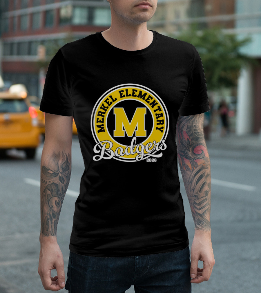 Merkel Elementary Badgers Class Of 2026 M Circle T-Shirt
