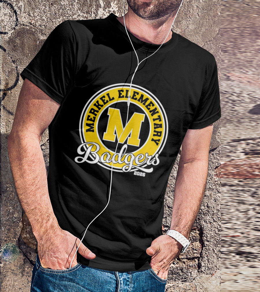 Merkel Elementary Badgers Class Of 2026 M Circle T-Shirt