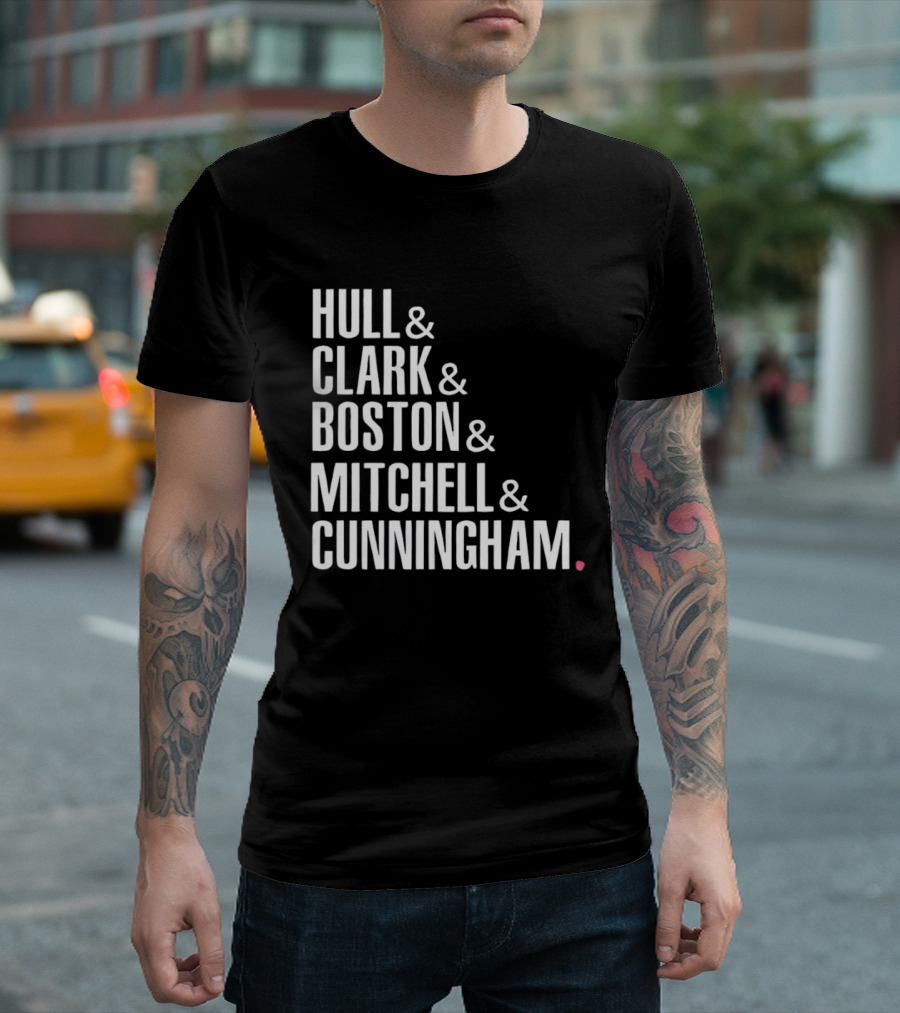 Hull Clark Boston Mitchell Cunningham Indiana Fever WNBA Basketball 2026 T-Shirt