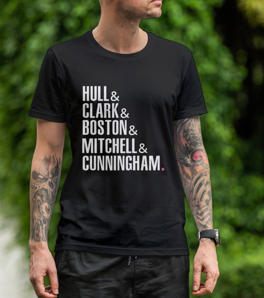 Hull Clark Boston Mitchell Cunningham Indiana Fever WNBA Basketball 2026 T-Shirt