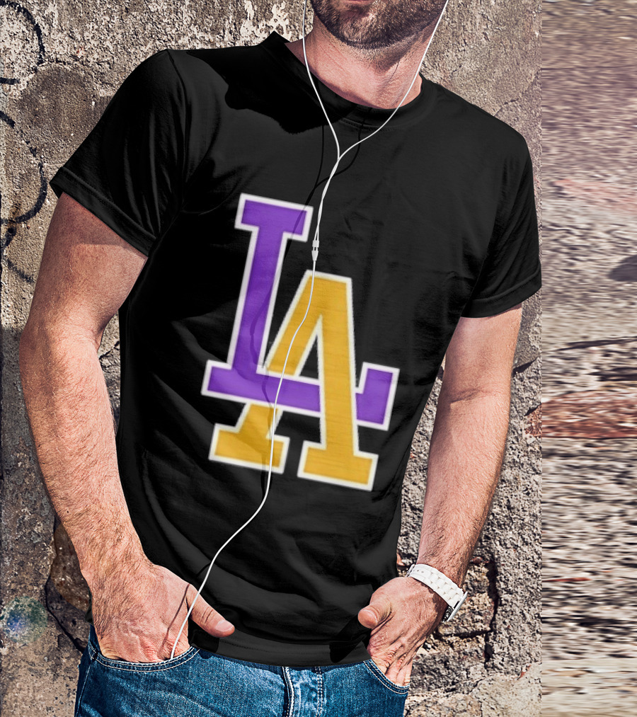 Los Angeles Lakers Purple Gold LA T-Shirt
