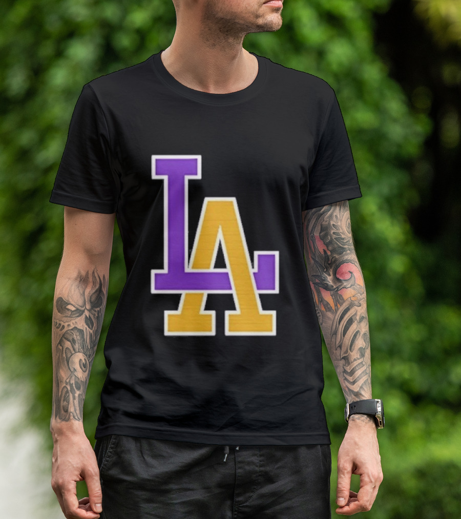 Los Angeles Lakers Purple Gold LA T-Shirt