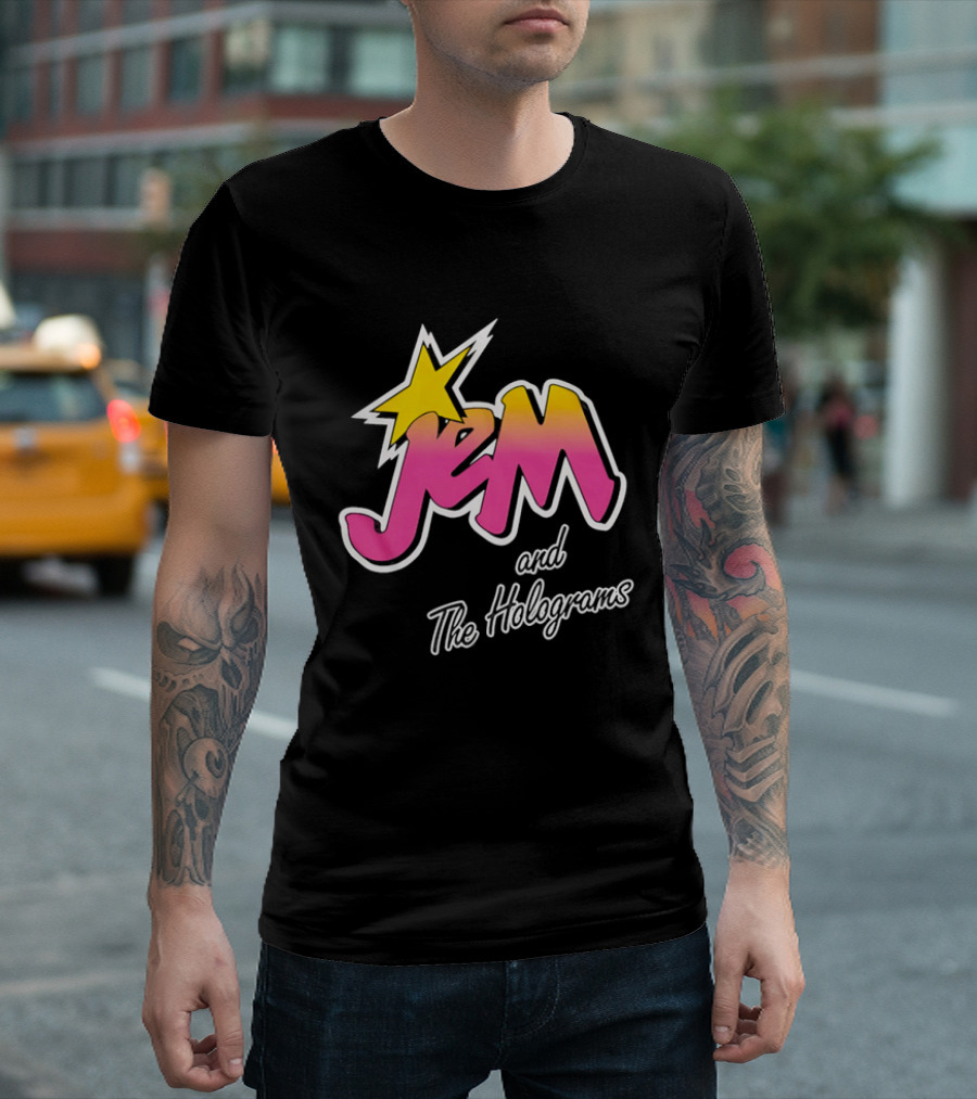 Jem And The Holograms 1980s Cartoon Logo Star Iconic Nostalgia T-Shirt