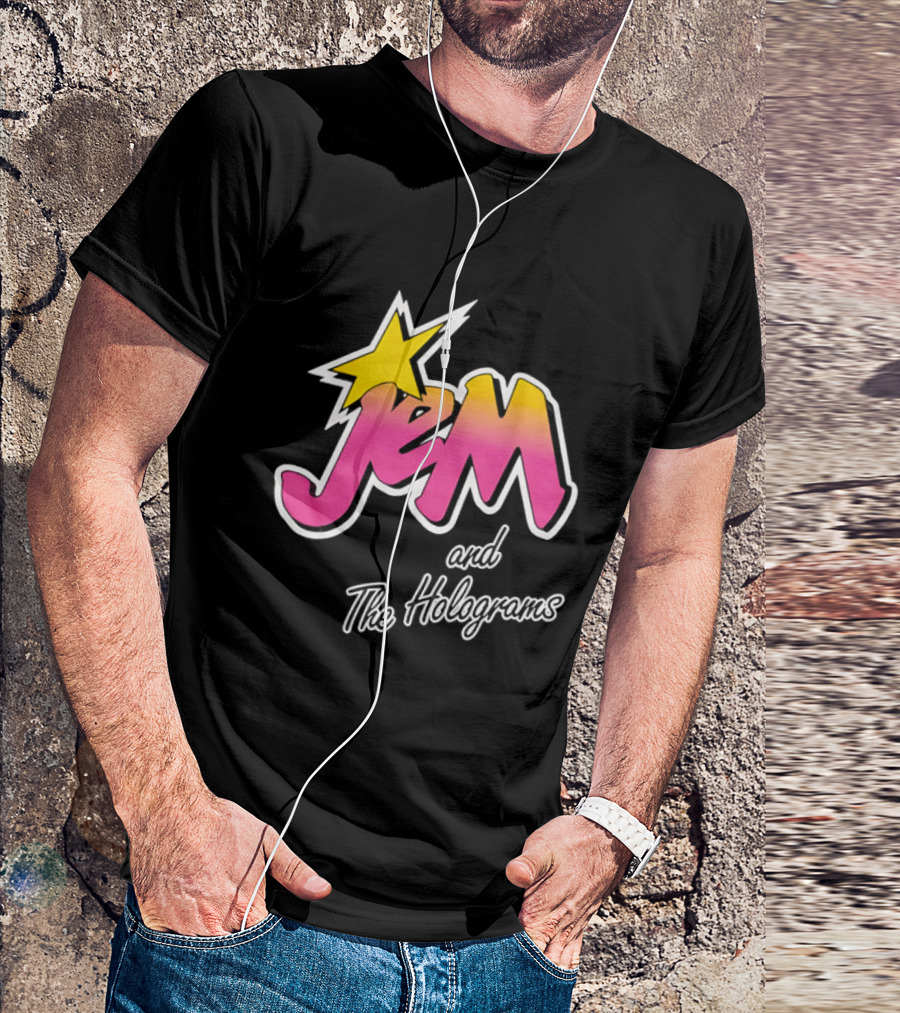 Jem And The Holograms 1980s Cartoon Logo Star Iconic Nostalgia T-Shirt