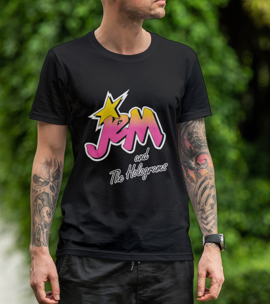 Jem And The Holograms 1980s Cartoon Logo Star Iconic Nostalgia T-Shirt