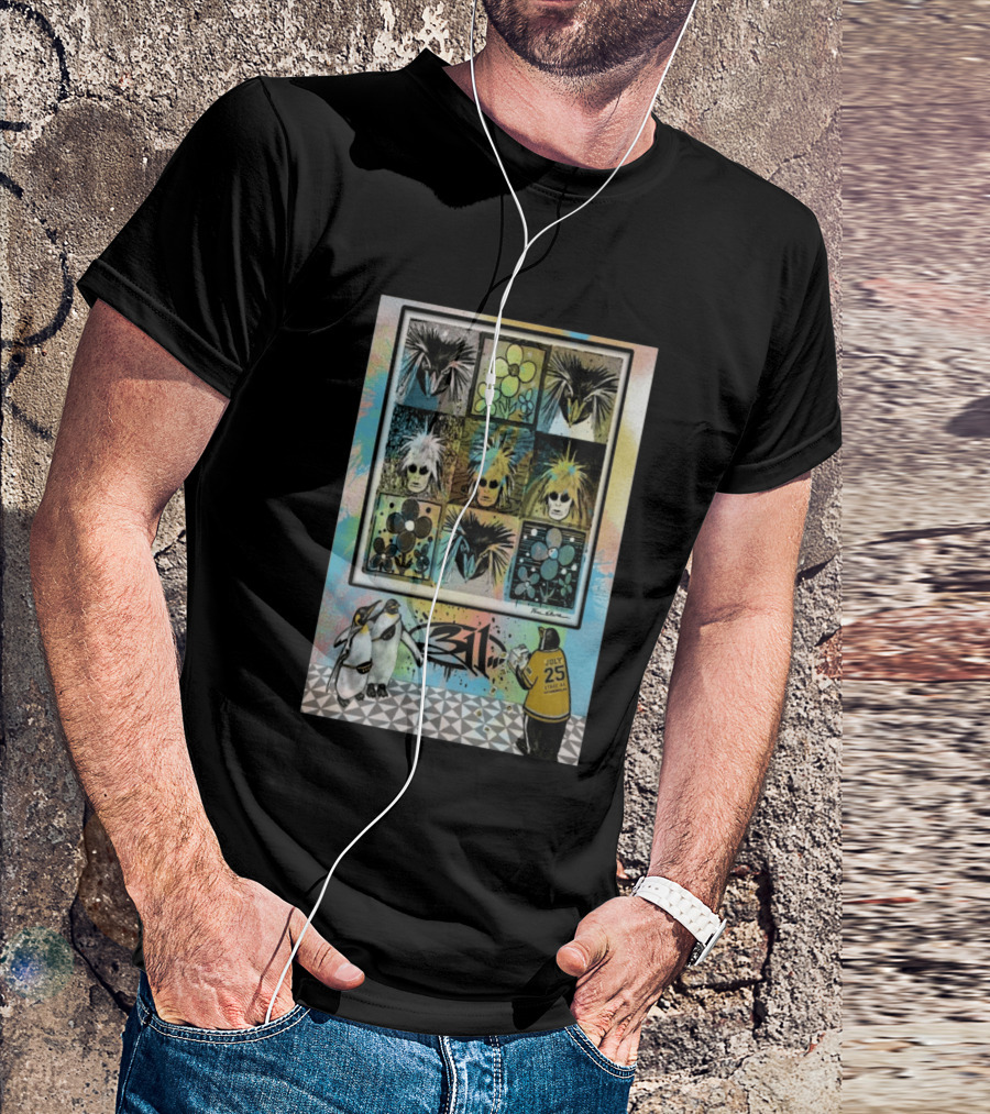 311 July 25 2026 Pittsburgh PA Penguins And Flowers By PaleoDesigns T-Shirt