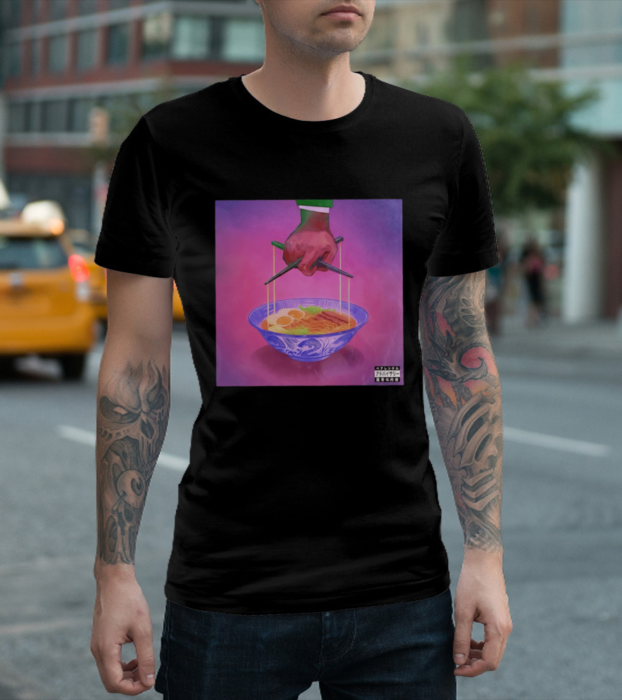 Parental Advisory Explicit Content Ramen Puppet Master Japanese Noodles Bowl T-Shirt