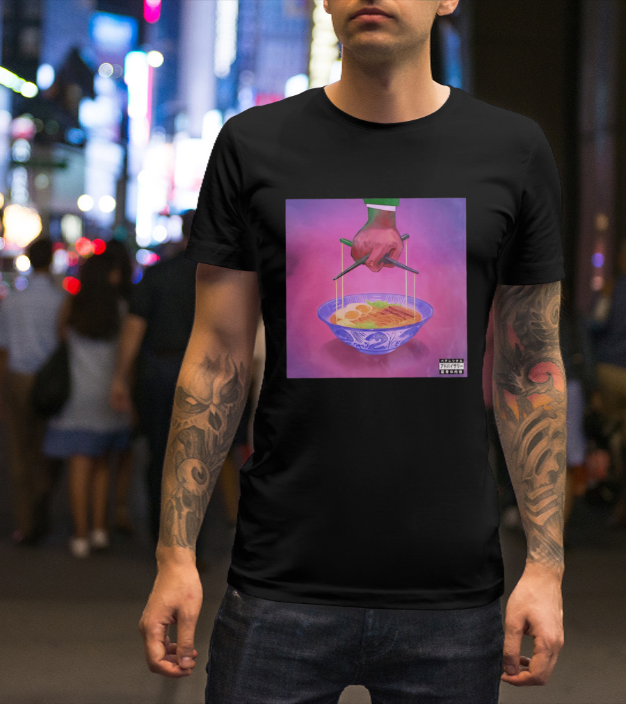 Parental Advisory Explicit Content Ramen Puppet Master Japanese Noodles Bowl T-Shirt