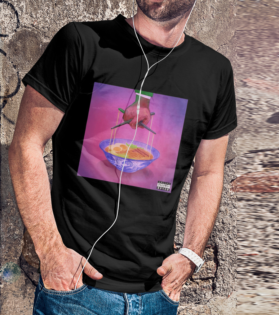 Parental Advisory Explicit Content Ramen Puppet Master Japanese Noodles Bowl T-Shirt