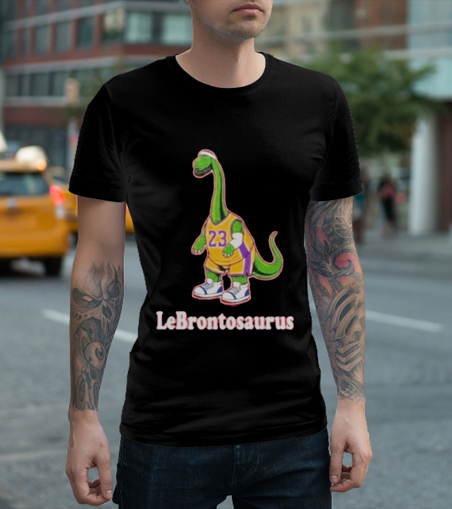 LeBrontosaurus Dinosaur Wearing Jersey 23 Basketball T-Shirt