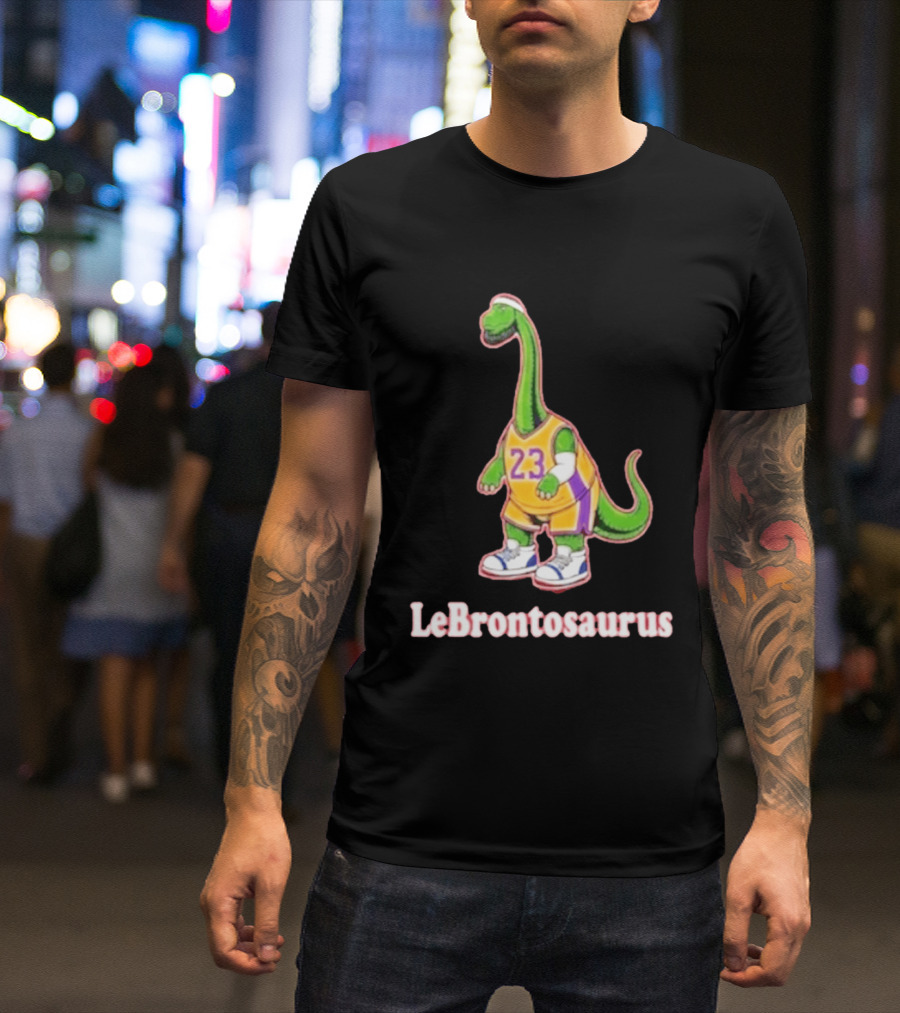 LeBrontosaurus Dinosaur Wearing Jersey 23 Basketball T-Shirt