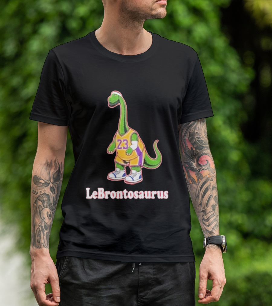 LeBrontosaurus Dinosaur Wearing Jersey 23 Basketball T-Shirt